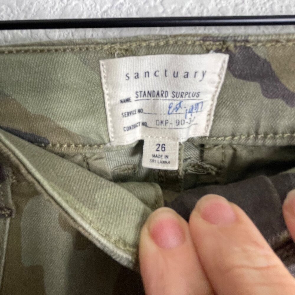 Sanctuary Camo Skinny Surplus Women Pants – Size 26 - Picture 7 of 10
